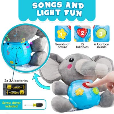Insnug Plush Elephant Music Baby Toys