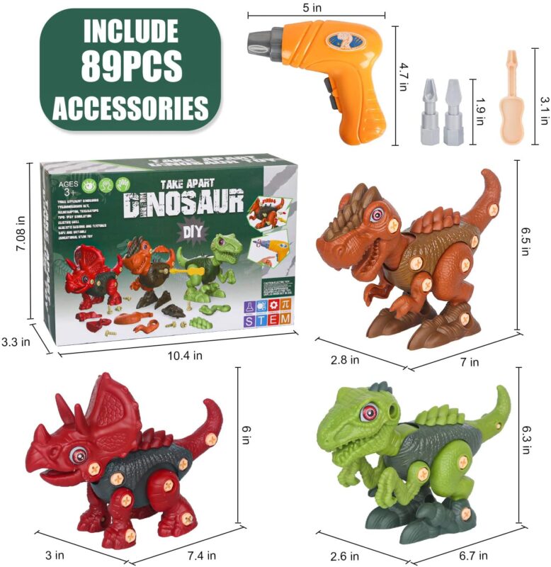 Sanlebi Take Apart Dinosaur Toys for Boys