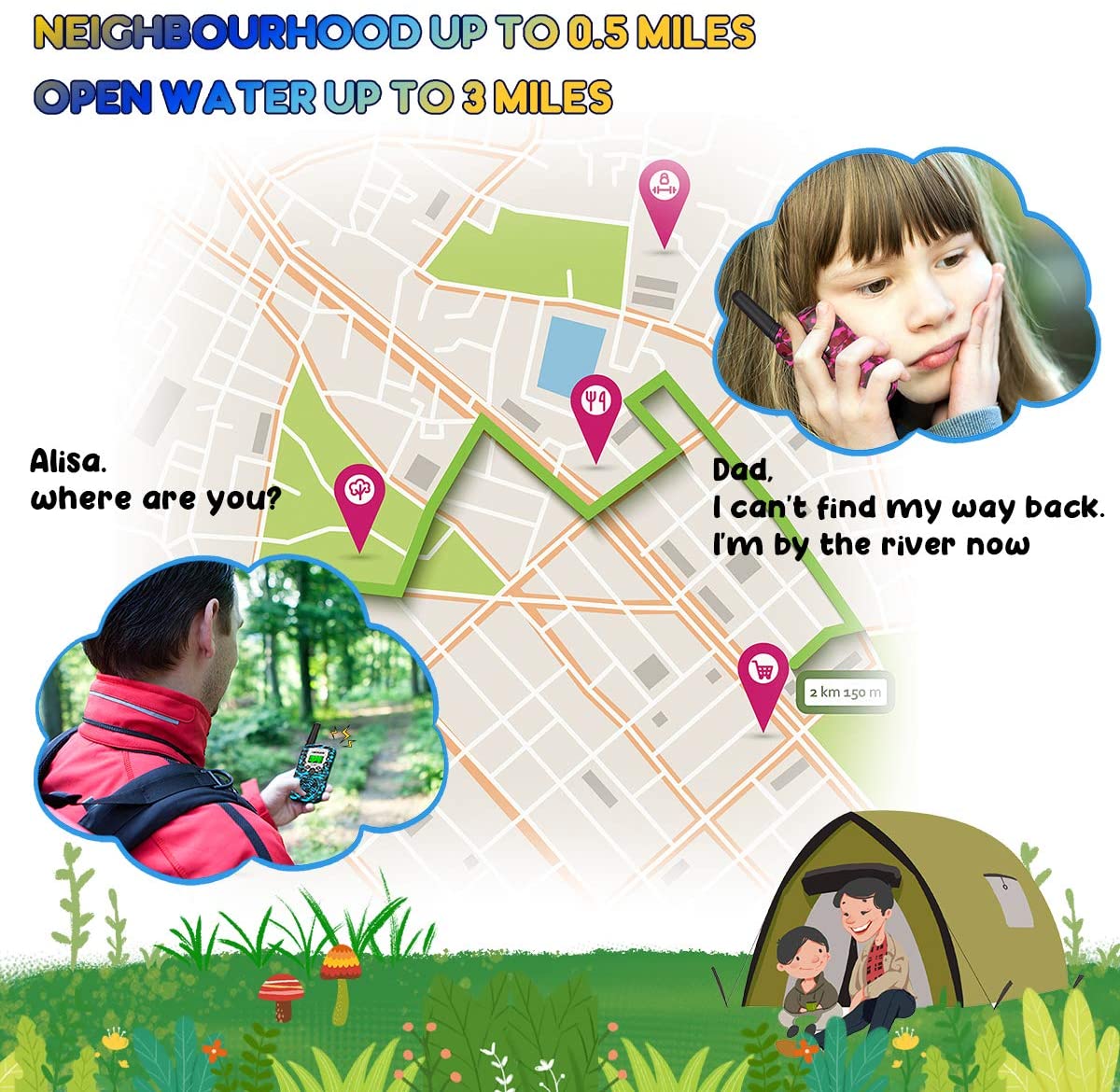 LOOIKOOS Walkie Talkies for Kids LOOIKOOS Walkie Talkies for Kids