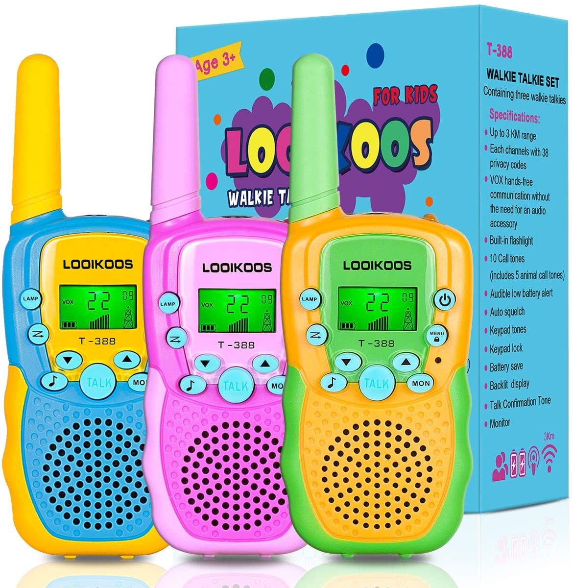 LOOIKOOS Walkie Talkies for Kids