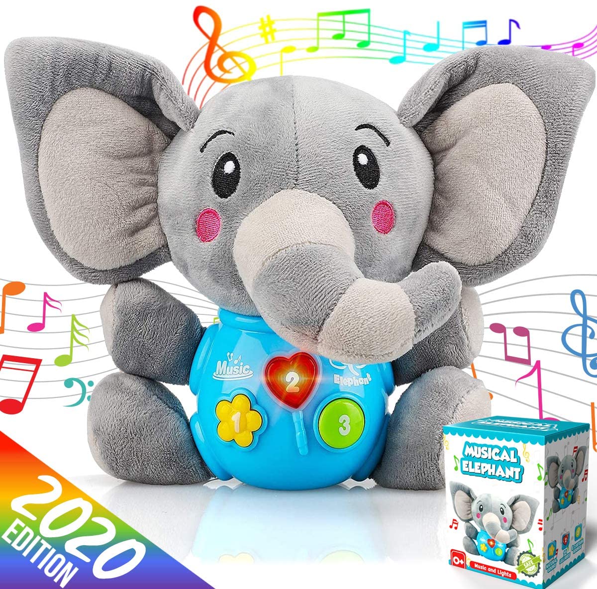 Insnug Plush Elephant Music Baby Toys
