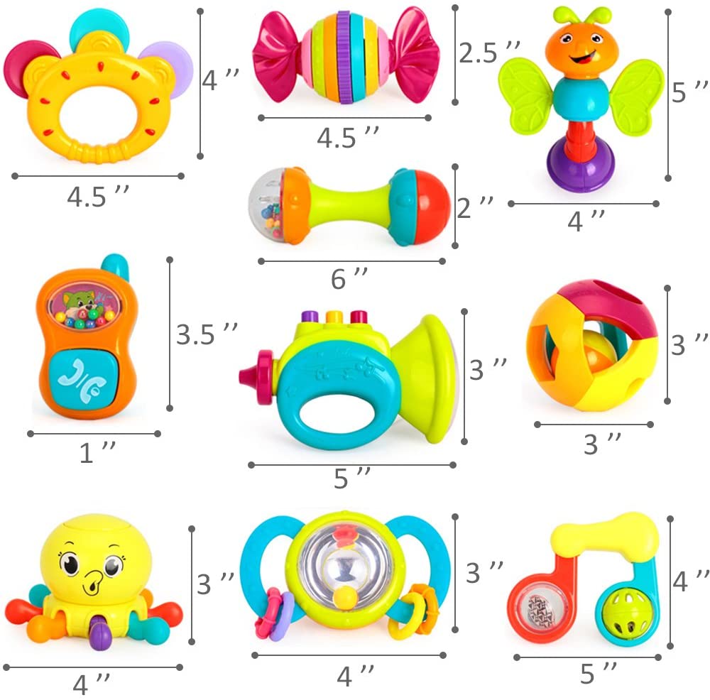 iPlay iLearn 10pcs Baby Rattles iPlay iLearn 10pcs Baby Rattles