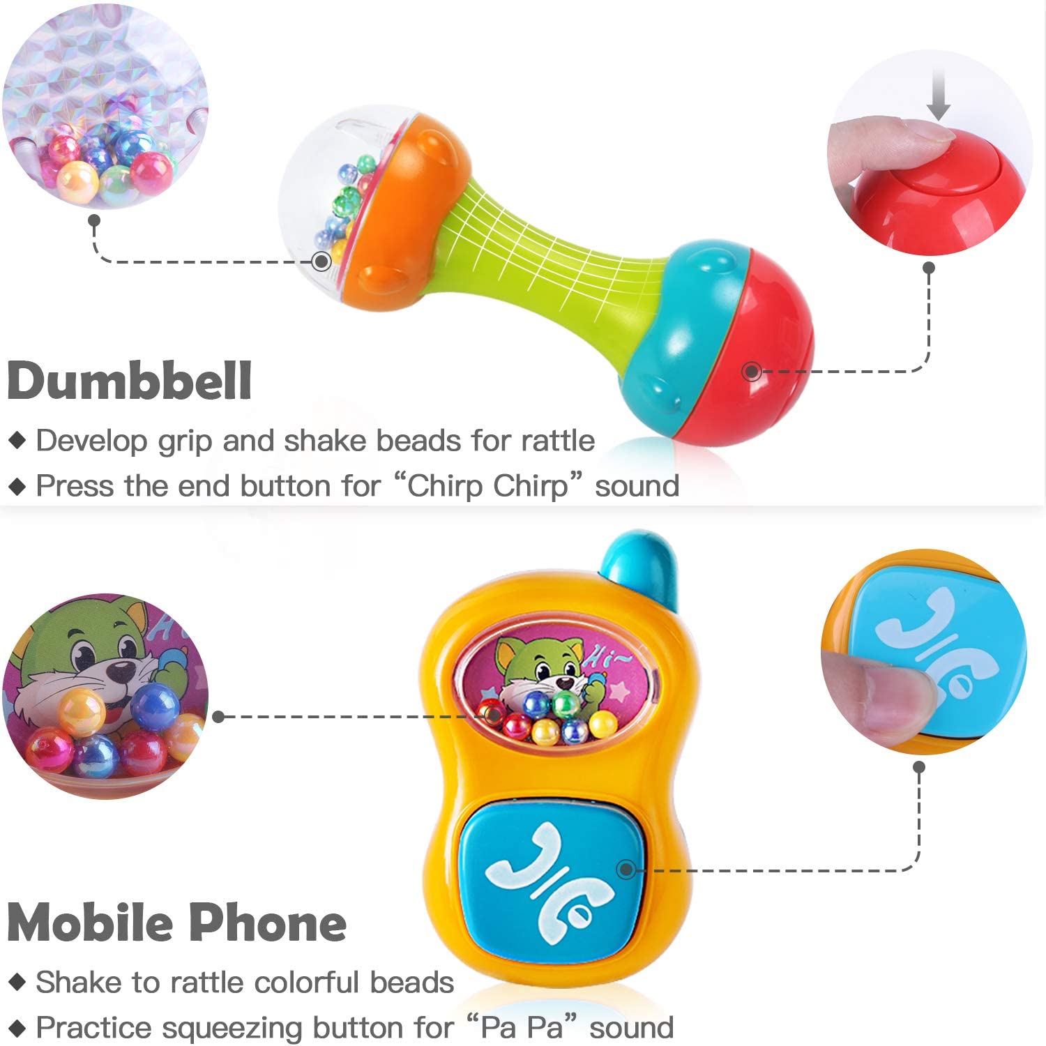 iPlay iLearn 10pcs Baby Rattles iPlay iLearn 10pcs Baby Rattles