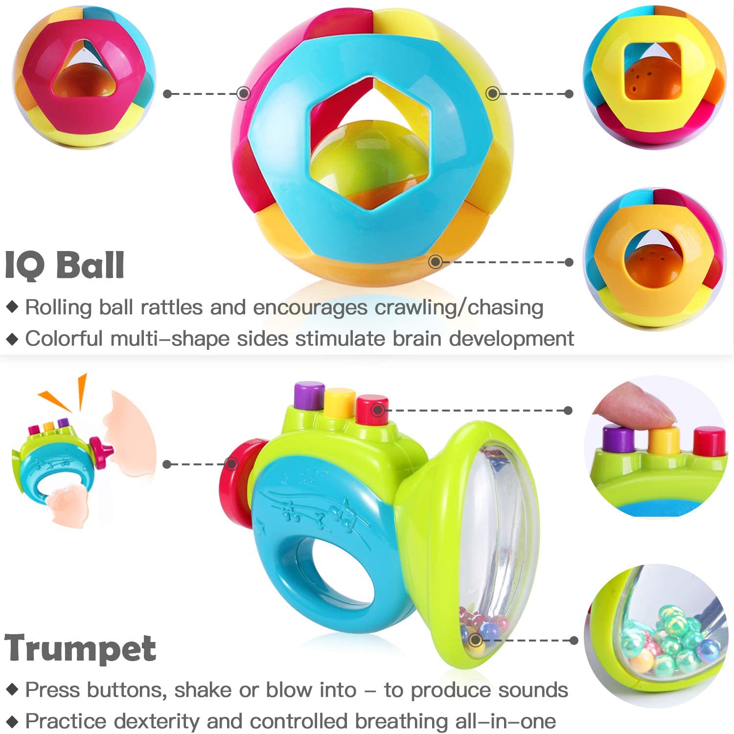 iPlay iLearn 10pcs Baby Rattles iPlay iLearn 10pcs Baby Rattles