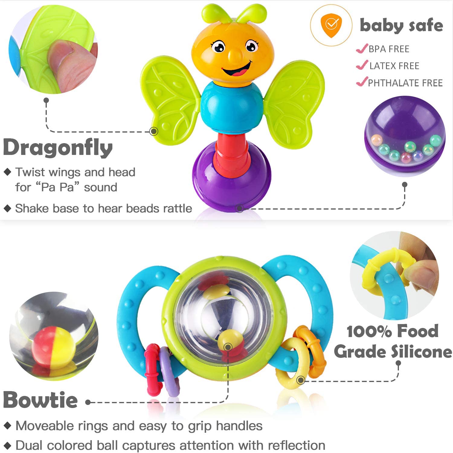 iPlay iLearn 10pcs Baby Rattles iPlay iLearn 10pcs Baby Rattles