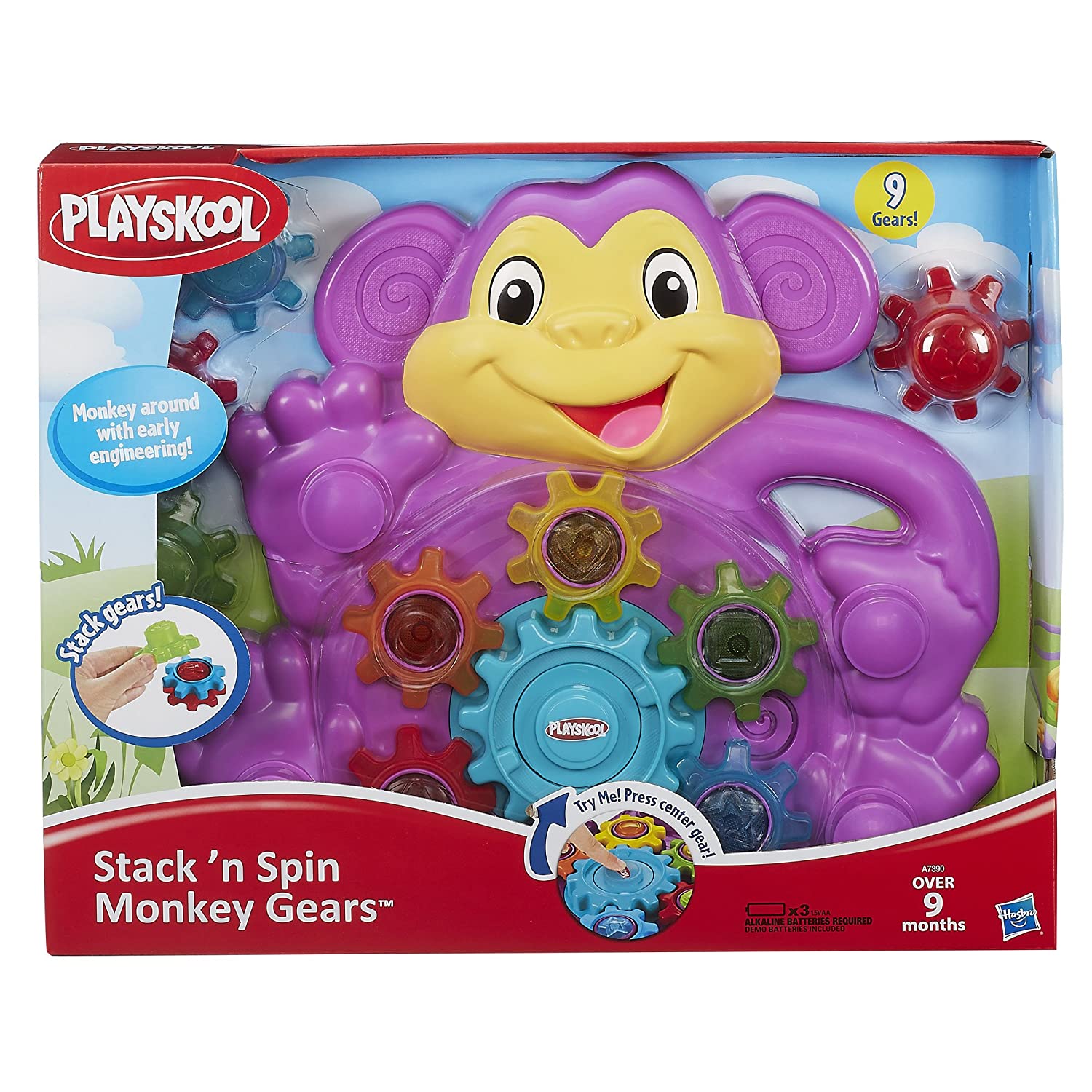 Playskool Stack n Spin Monkey Gears Toy Playskool Stack n Spin Monkey Gears Toy