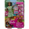 Barbie Doll (11.5-inch Brunette) and Puppy Party Playset