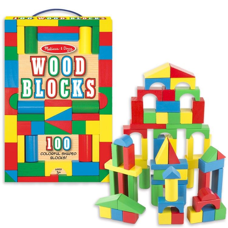 Melissa & Doug 100-Piece Wood Blocks Set Melissa & Doug 100-Piece Wood Blocks Set