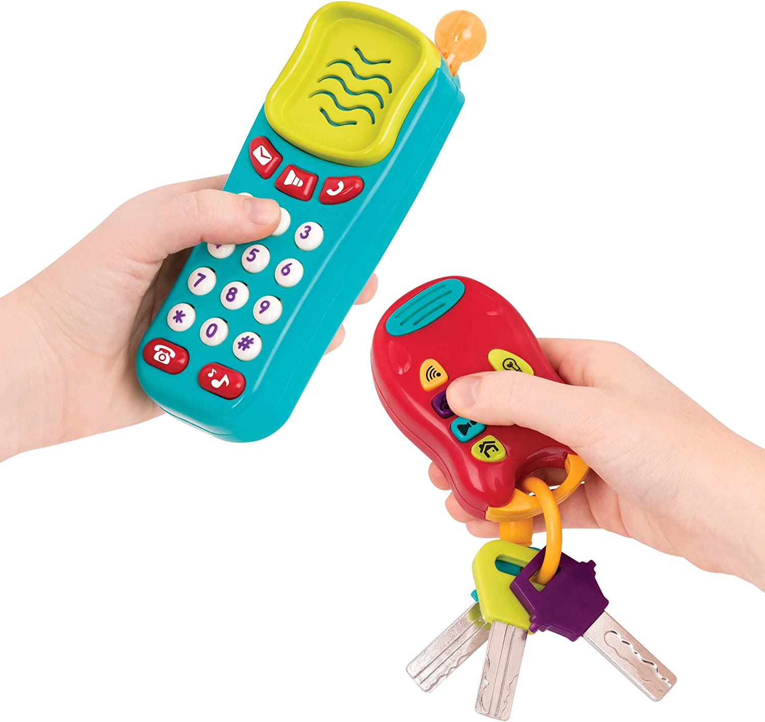 Battat Combo Set - Light & Sound Phone + Keys