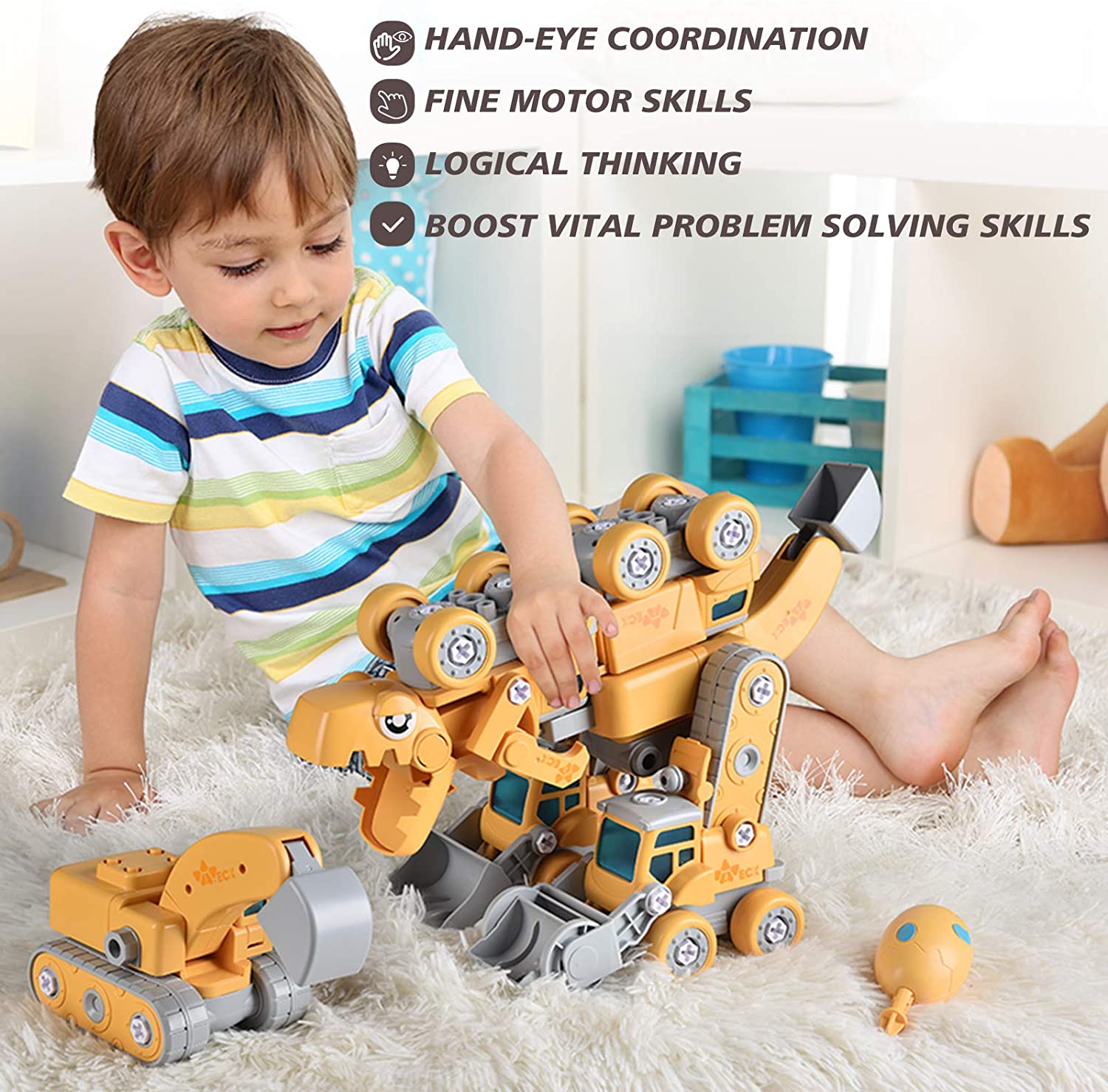 ERCHAOXI 5 in 1 Take Apart Dinosaur Toys ERCHAOXI 5 in 1 Take Apart Dinosaur Toys