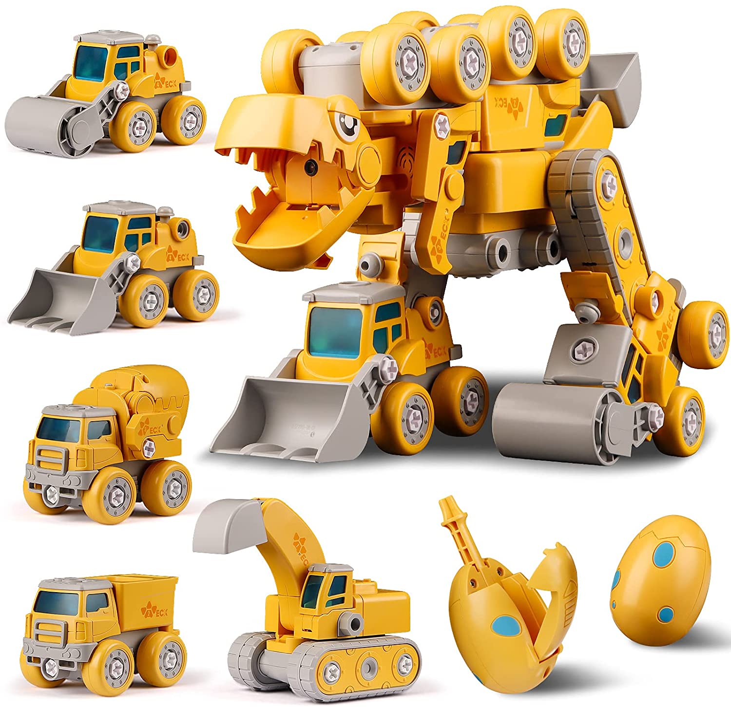 ERCHAOXI 5 in 1 Take Apart Dinosaur Toys