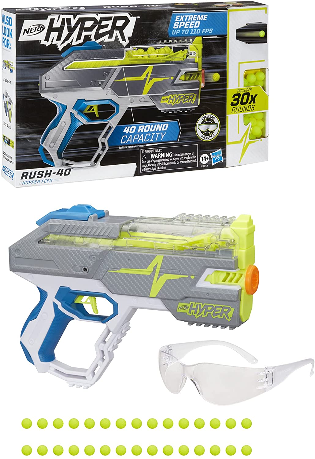NERF Hyper Rush-40 Pump-Action Blaster NERF Hyper Rush-40 Pump-Action Blaster