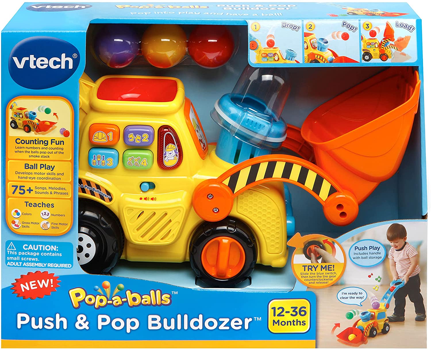 VTech Pop-a-Balls Push & Pop Bulldozer VTech Pop-a-Balls Push & Pop Bulldozer