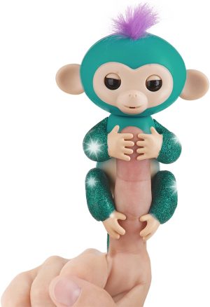 Fingerlings Glitter Monkey - Quincy - Teal Glitter