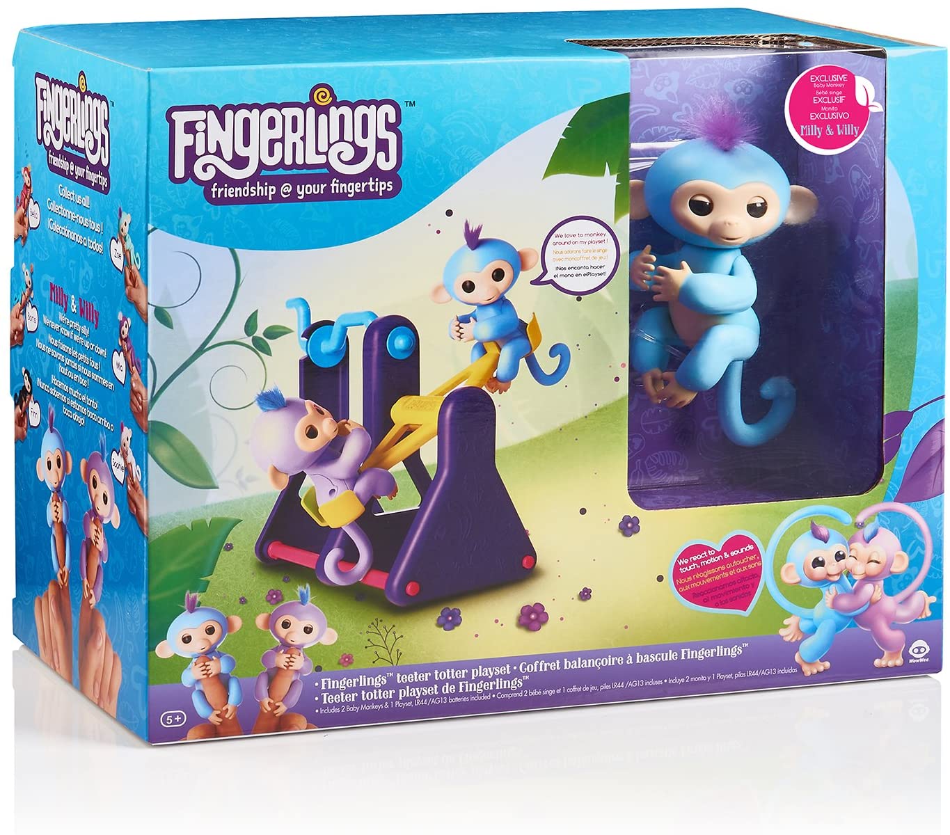 WowWee Fingerlings Playset – See-Saw with 2 Baby Monkey WowWee Fingerlings Playset – See-Saw with 2 Baby Monkey
