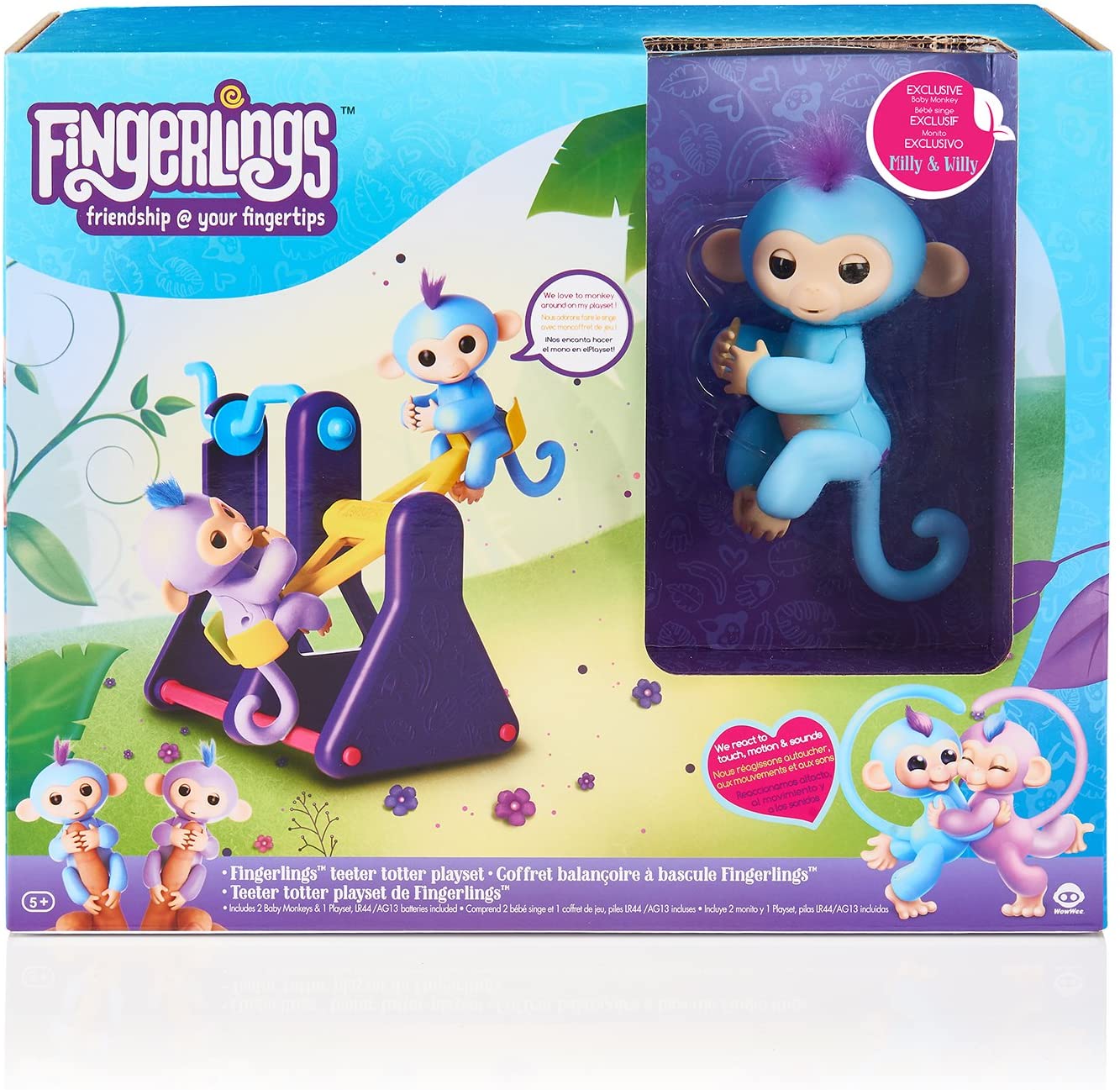 WowWee Fingerlings Playset – See-Saw with 2 Baby Monkey WowWee Fingerlings Playset – See-Saw with 2 Baby Monkey