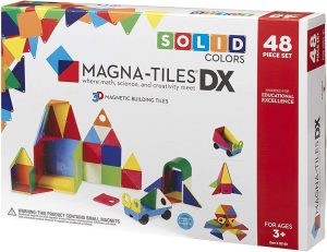 Magna Tiles 48 Piece Solid Colors Deluxe Set