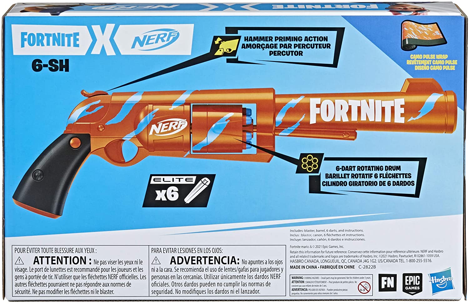 NERF Fortnite 6-SH Dart Blaster NERF Fortnite 6-SH Dart Blaster