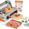 Melissa & Doug Top & Bake Wooden Pizza Counter Play Set (34 Pcs)