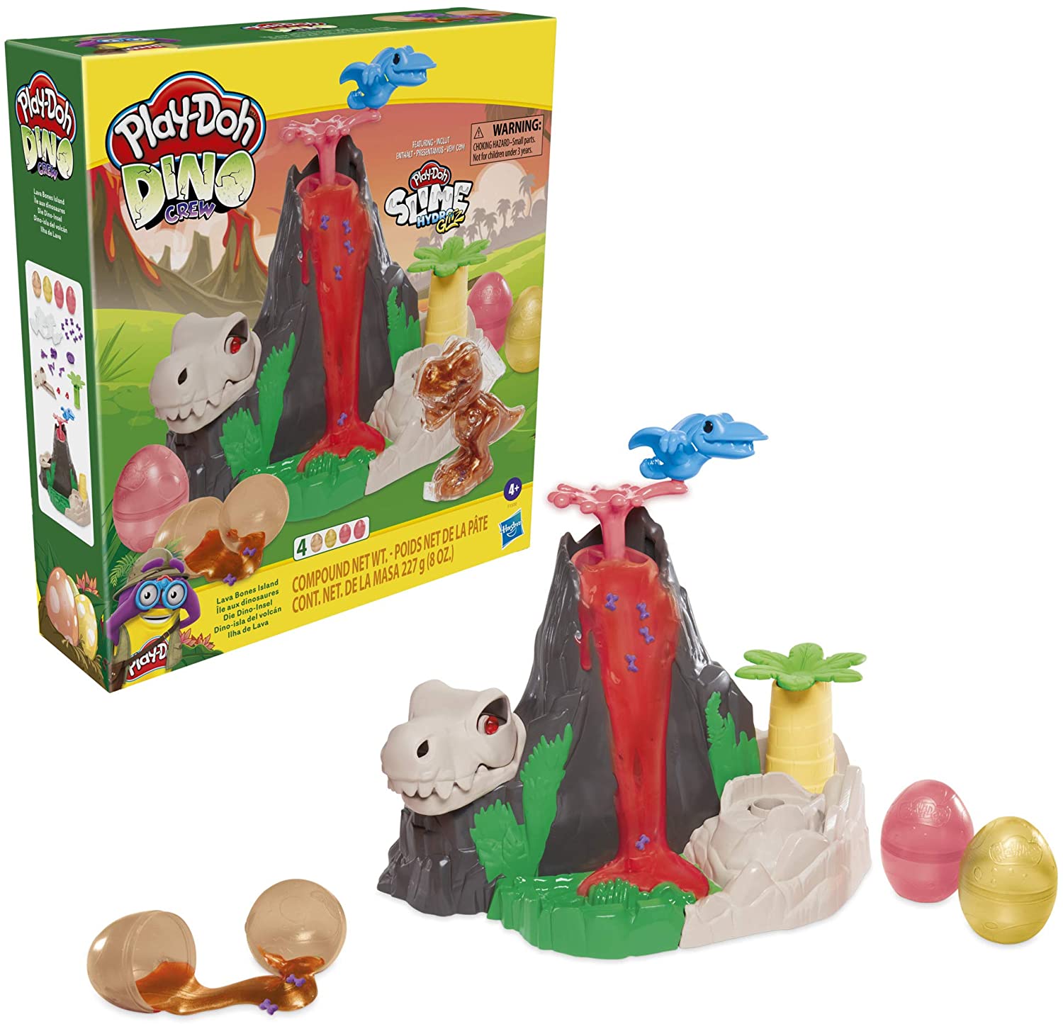 Play-Doh Slime Dino Crew Lava Bones Island Volcano Playset