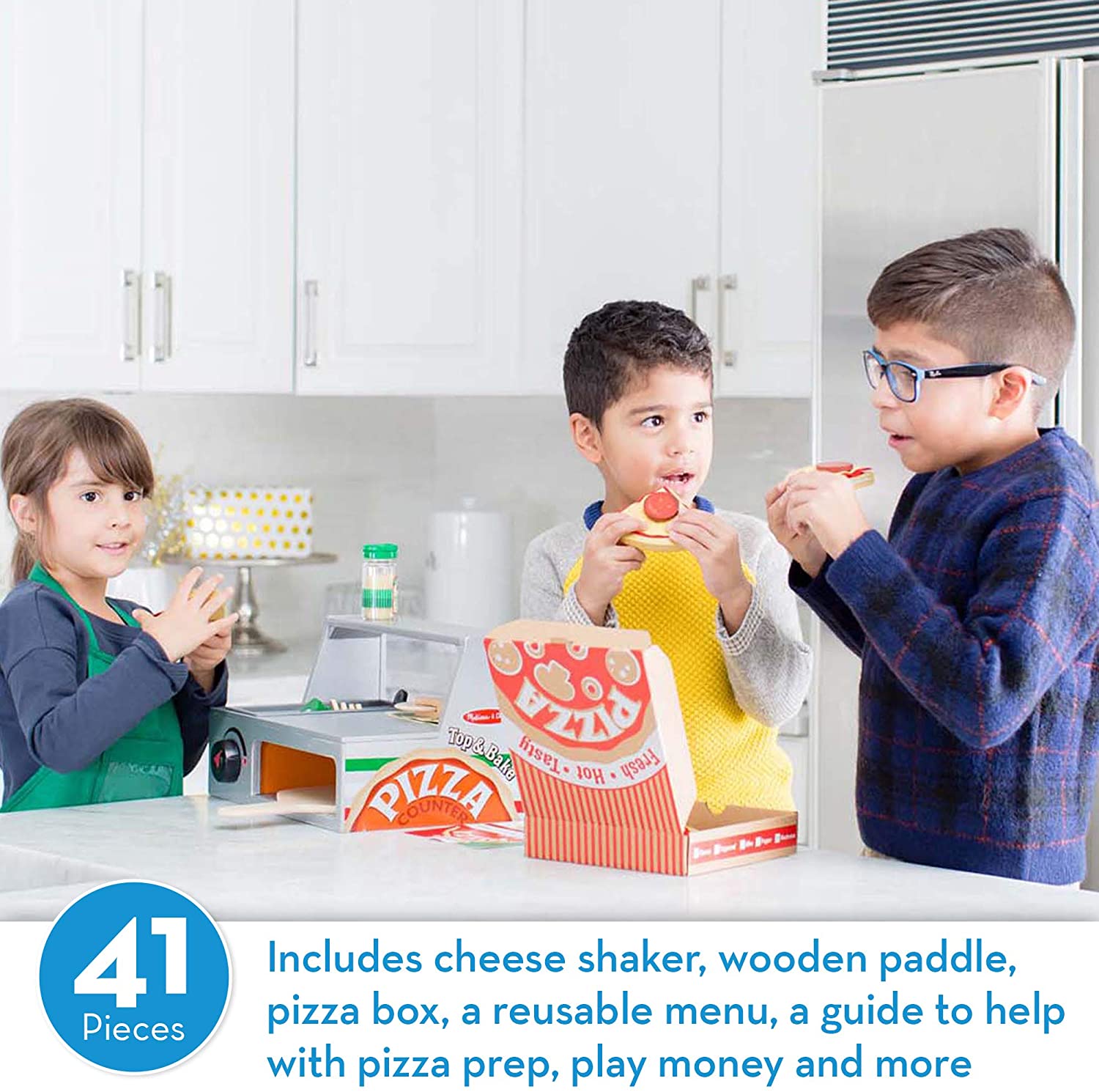 Melissa & Doug Top & Bake Wooden Pizza Counter Play Set (34 Pcs) Melissa & Doug Top & Bake Wooden Pizza Counter Play Set (34 Pcs)