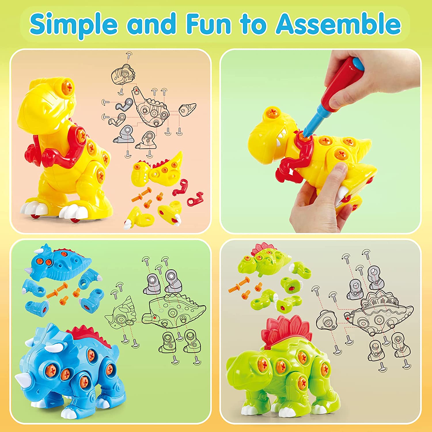 PLAYGO Take Apart Dinosaur Toys for Kids PLAYGO Take Apart Dinosaur Toys for Kids