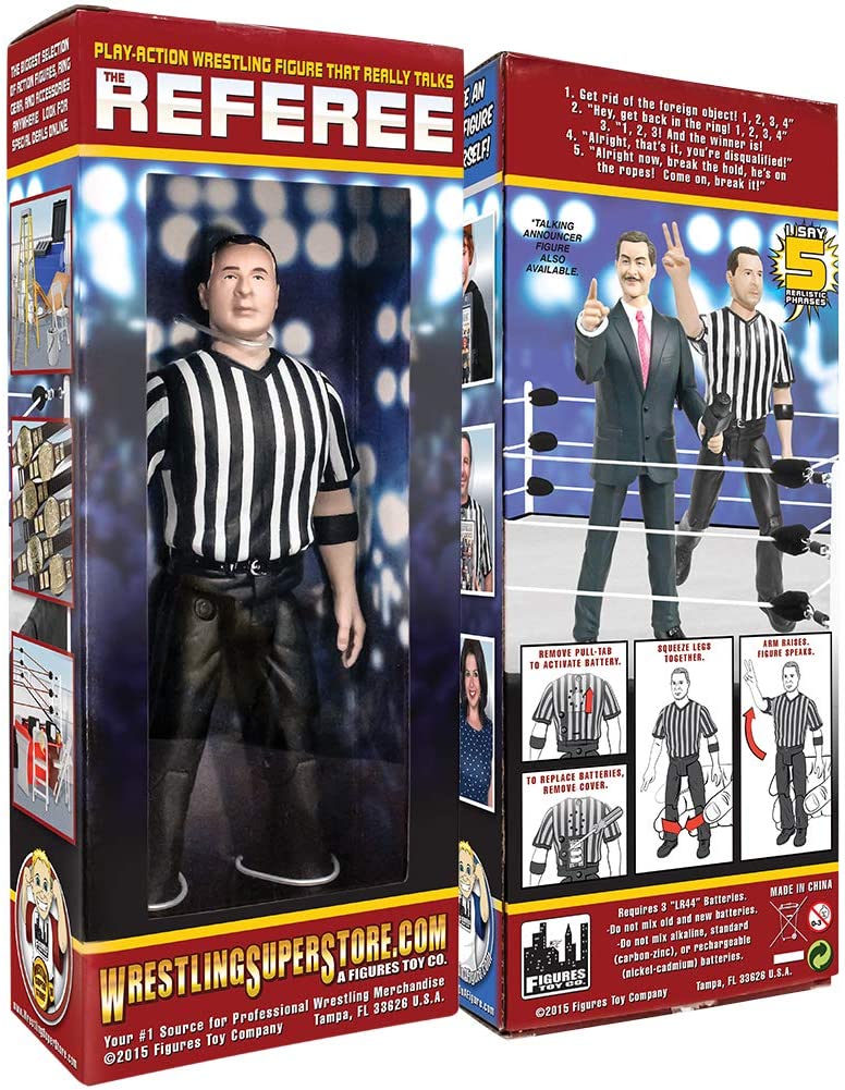 Counting and Talking Wrestling Referee Action Figure
