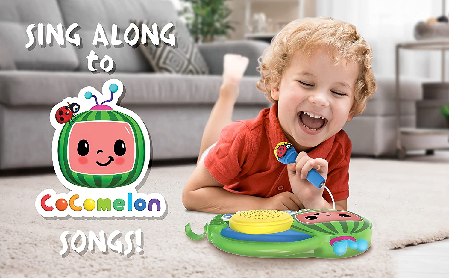 Cocomelon Toy Singalong Boombox with Microphone Cocomelon Toy Singalong Boombox with Microphone
