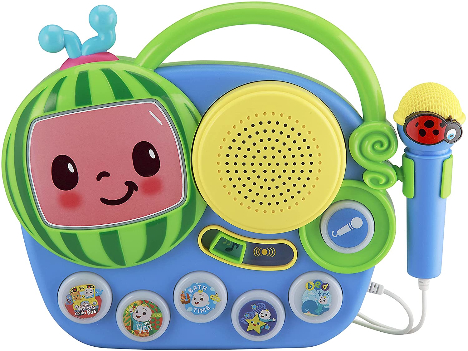 Cocomelon Toy Singalong Boombox with Microphone Cocomelon Toy Singalong Boombox with Microphone