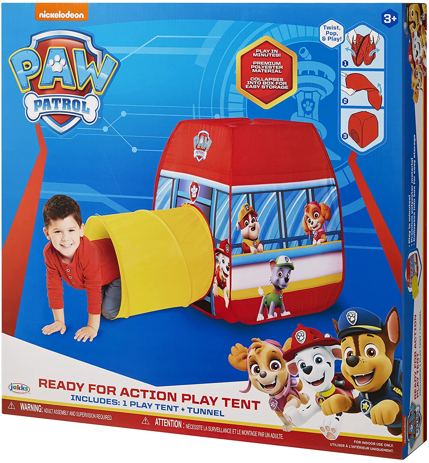 Paw Patrol Kids Tent Pop Up Play Tent with Tunnel Paw Patrol Kids Tent Pop Up Play Tent with Tunnel