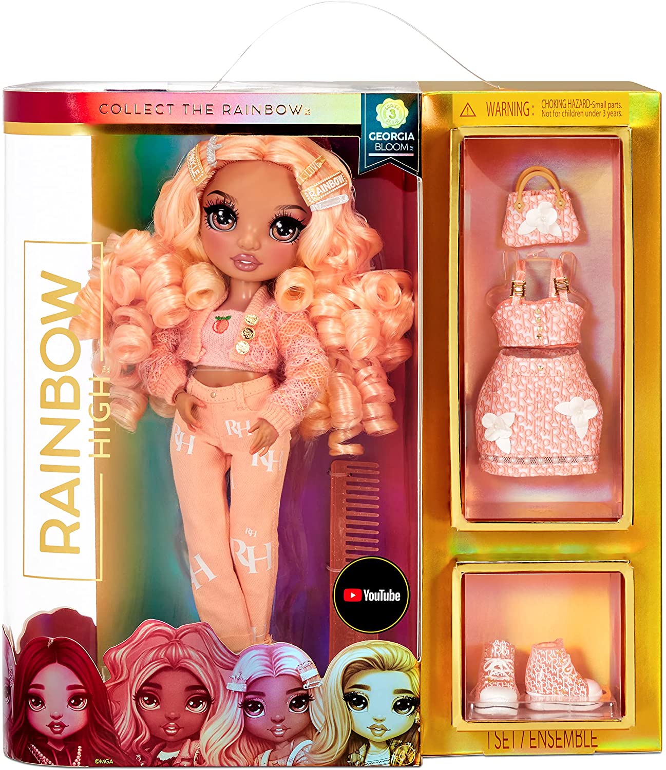 Rainbow High Series 3 Georgia Bloom Fashion Doll – Peach