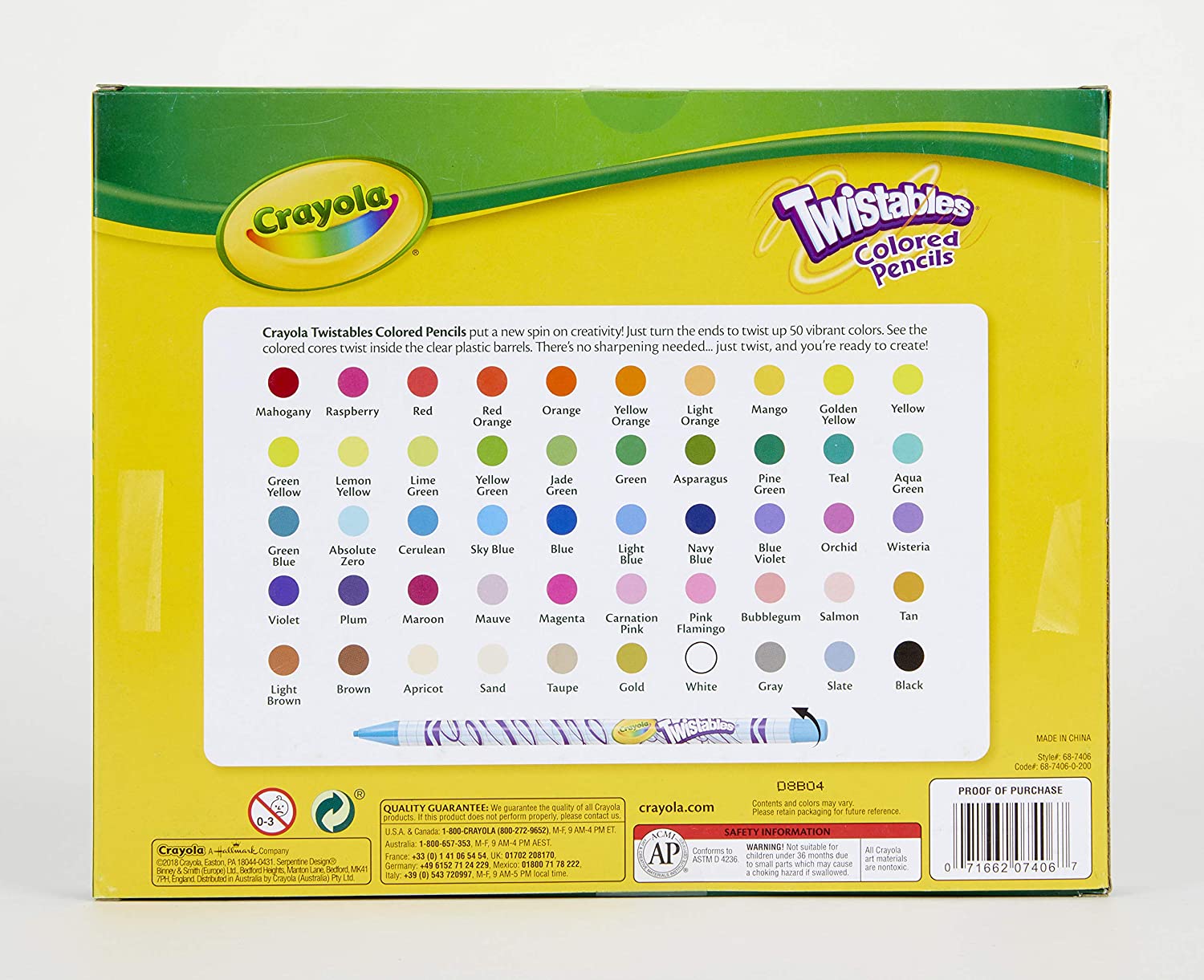 Crayola Twistables Colored Pencil Set Crayola Twistables Colored Pencil Set