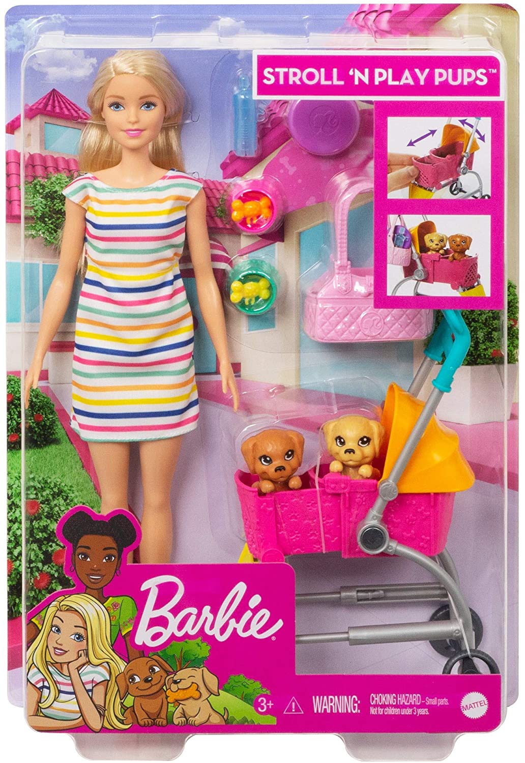 Barbie Stroll ‘n Play Pups Playset with Blonde Barbie Doll Barbie Stroll ‘n Play Pups Playset with Blonde Barbie Doll