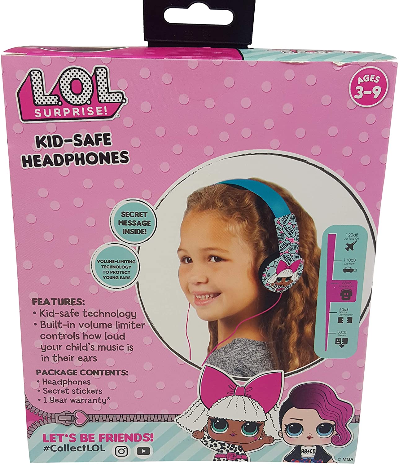 L.O.L. Surprise Kids Safe Over The Ear Headphones L.O.L. Surprise Kids Safe Over The Ear Headphones
