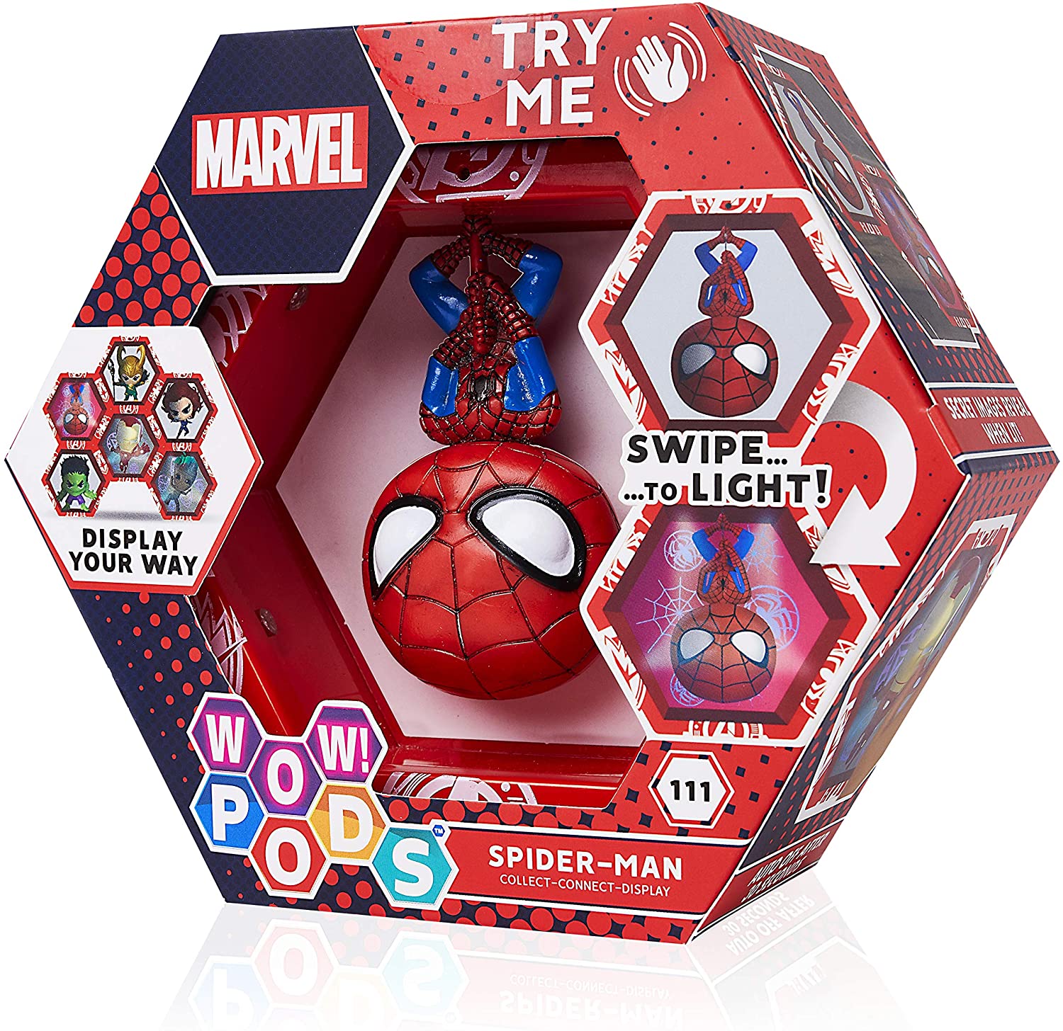 WOW! PODS Avengers Spider-Man Light-Up Bobble-Head Figure WOW! PODS Avengers Spider-Man Light-Up Bobble-Head Figure