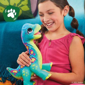 FurReal Snackin’ Sam The Bronto Interactive Animatronic Plush Toy