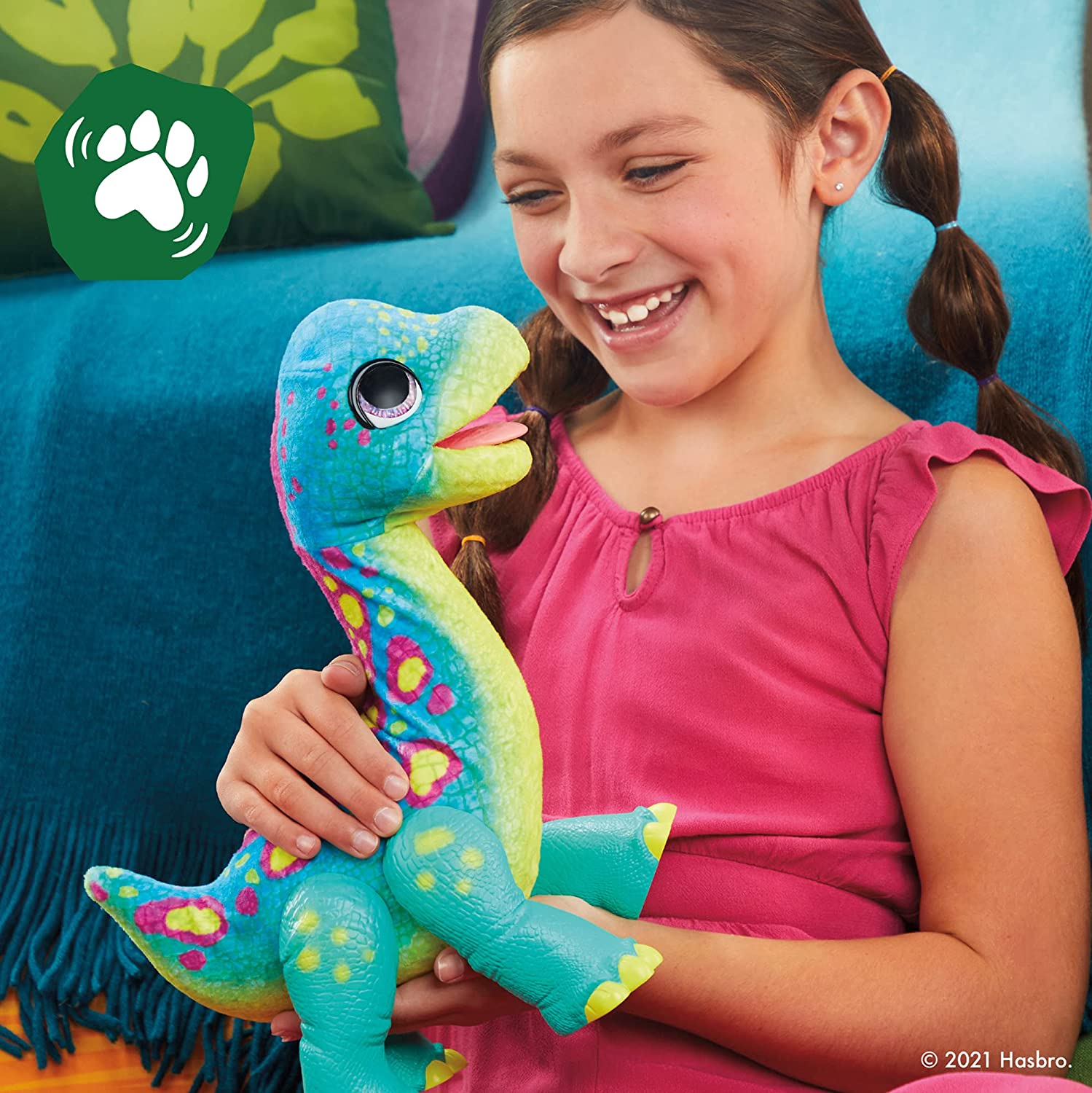 FurReal Snackin’ Sam The Bronto Interactive Animatronic Plush Toy