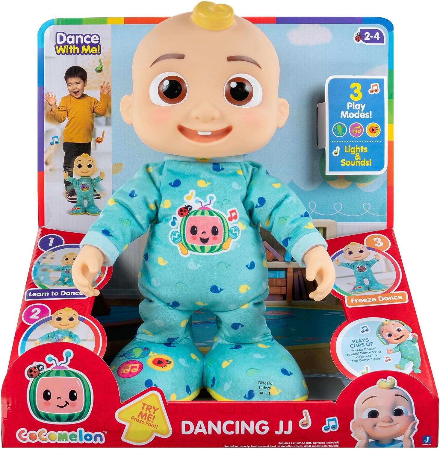 CoComelon Dancing JJ Feature Doll Learn to Dance 14” CoComelon Dancing JJ Feature Doll Learn to Dance 14”