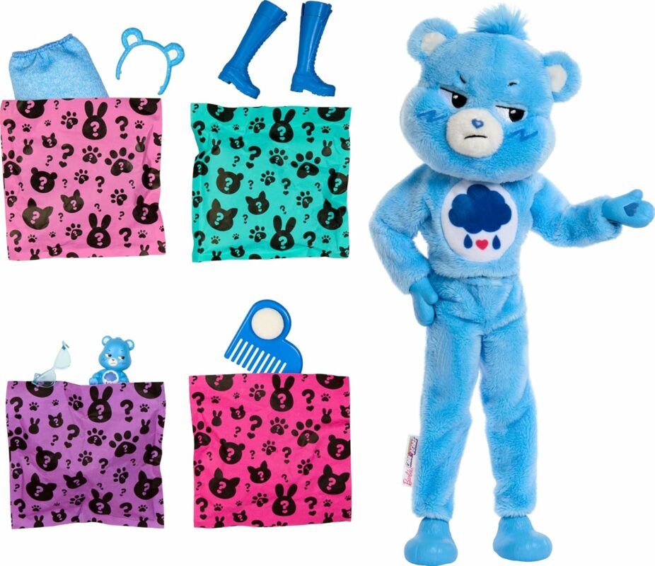 Barbie Cutie Reveal Care Bears Series Doll Grumpy Bear