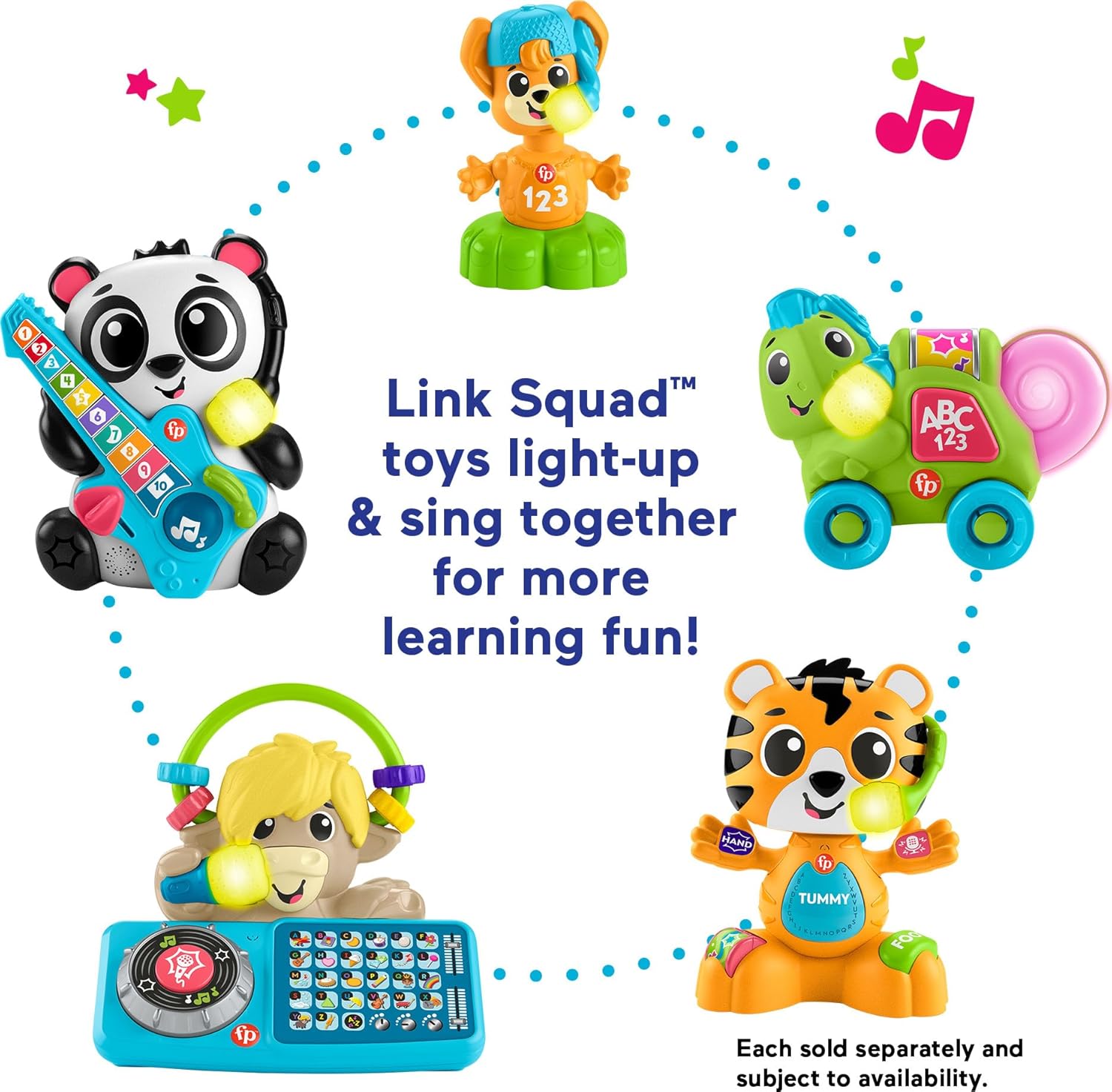 Fisher Price Link Squad Jam & Count Panda Baby Learning Toy Fisher Price Link Squad Jam & Count Panda Baby Learning Toy