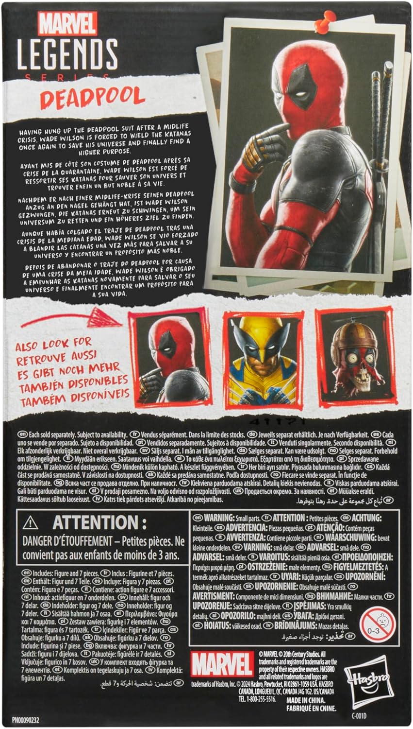 Marvel Legends Series Deadpool Collectible Action Figure Marvel Legends Series Deadpool Collectible Action Figure