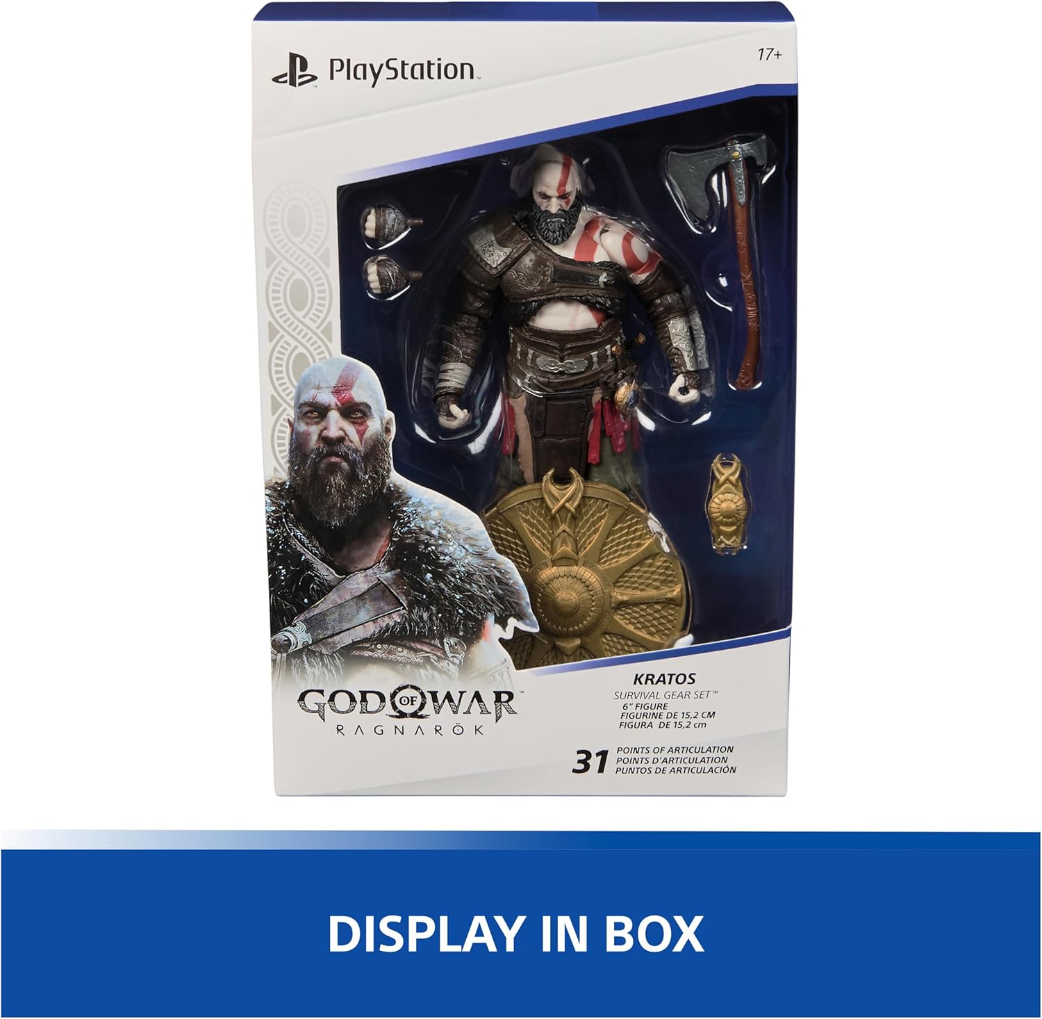 PlayStation God of War Ragnarök, 6” Kratos Action Figure PlayStation God of War Ragnarök, 6” Kratos Action Figure