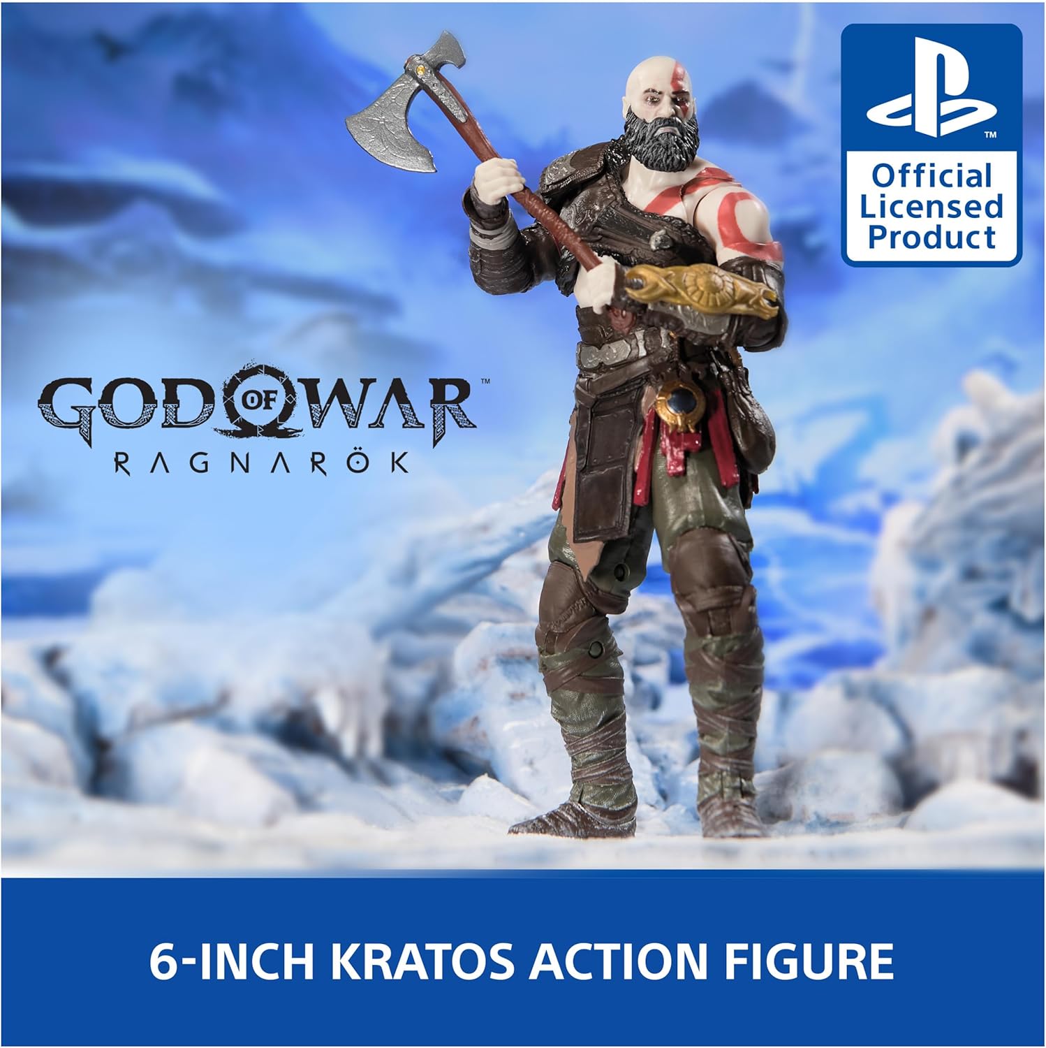 PlayStation God of War Ragnarök, 6” Kratos Action Figure PlayStation God of War Ragnarök, 6” Kratos Action Figure