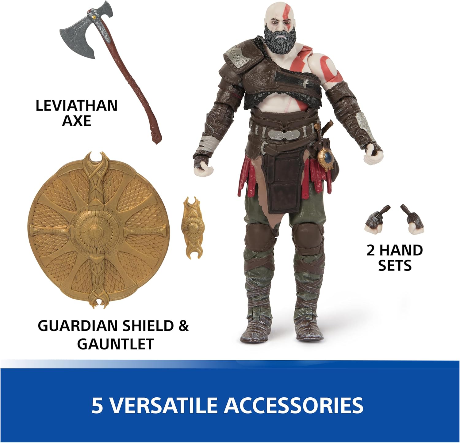 PlayStation God of War Ragnarök, 6” Kratos Action Figure PlayStation God of War Ragnarök, 6” Kratos Action Figure