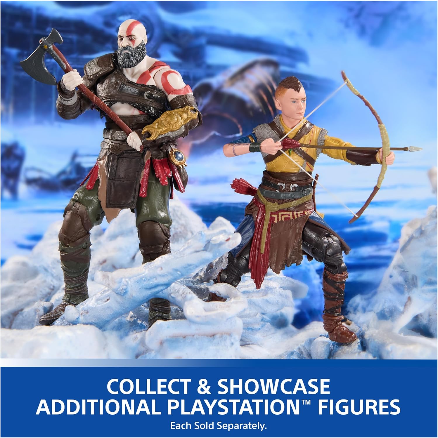 PlayStation God of War Ragnarök, 6” Kratos Action Figure PlayStation God of War Ragnarök, 6” Kratos Action Figure