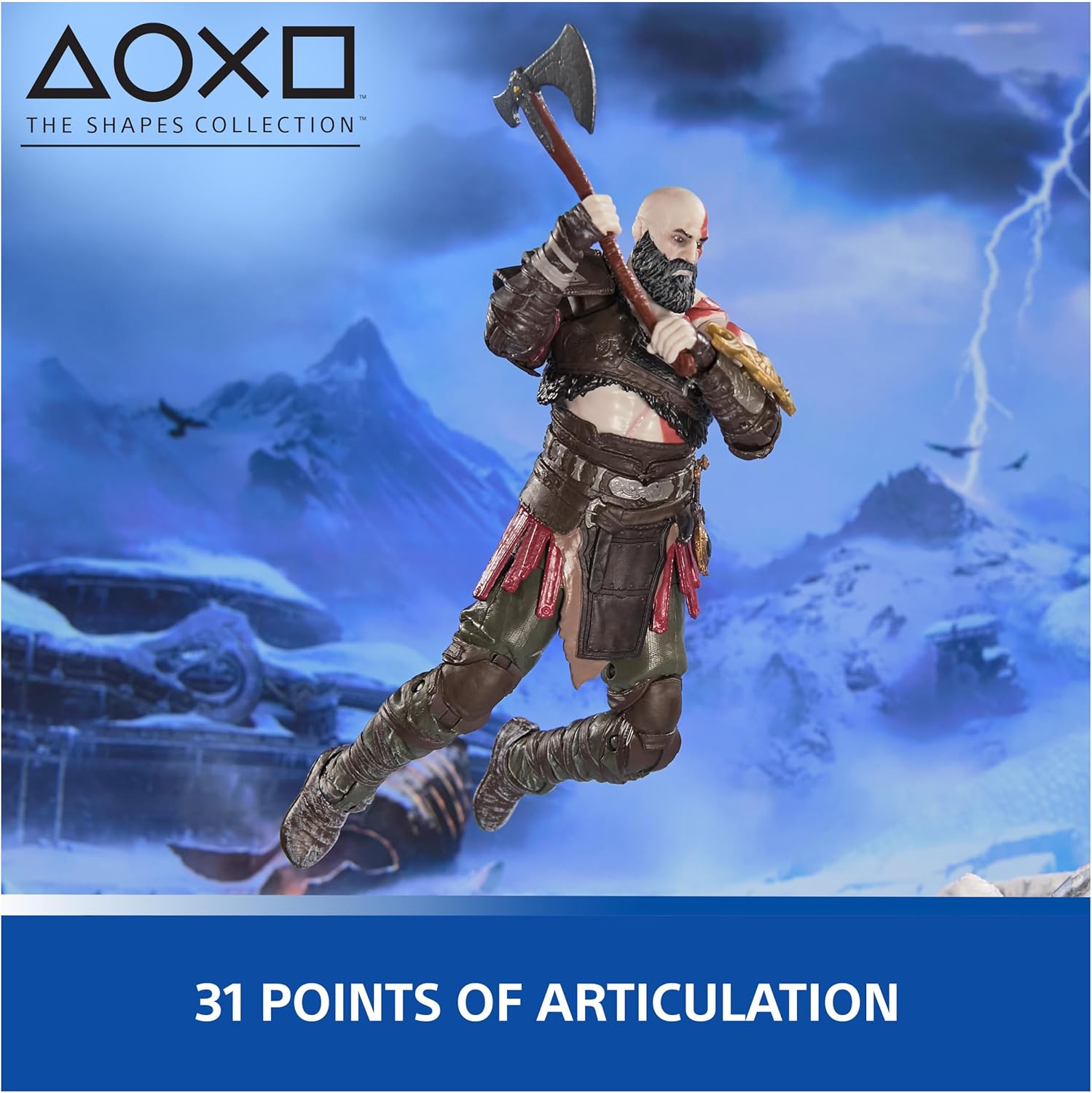 PlayStation God of War Ragnarök, 6” Kratos Action Figure PlayStation God of War Ragnarök, 6” Kratos Action Figure