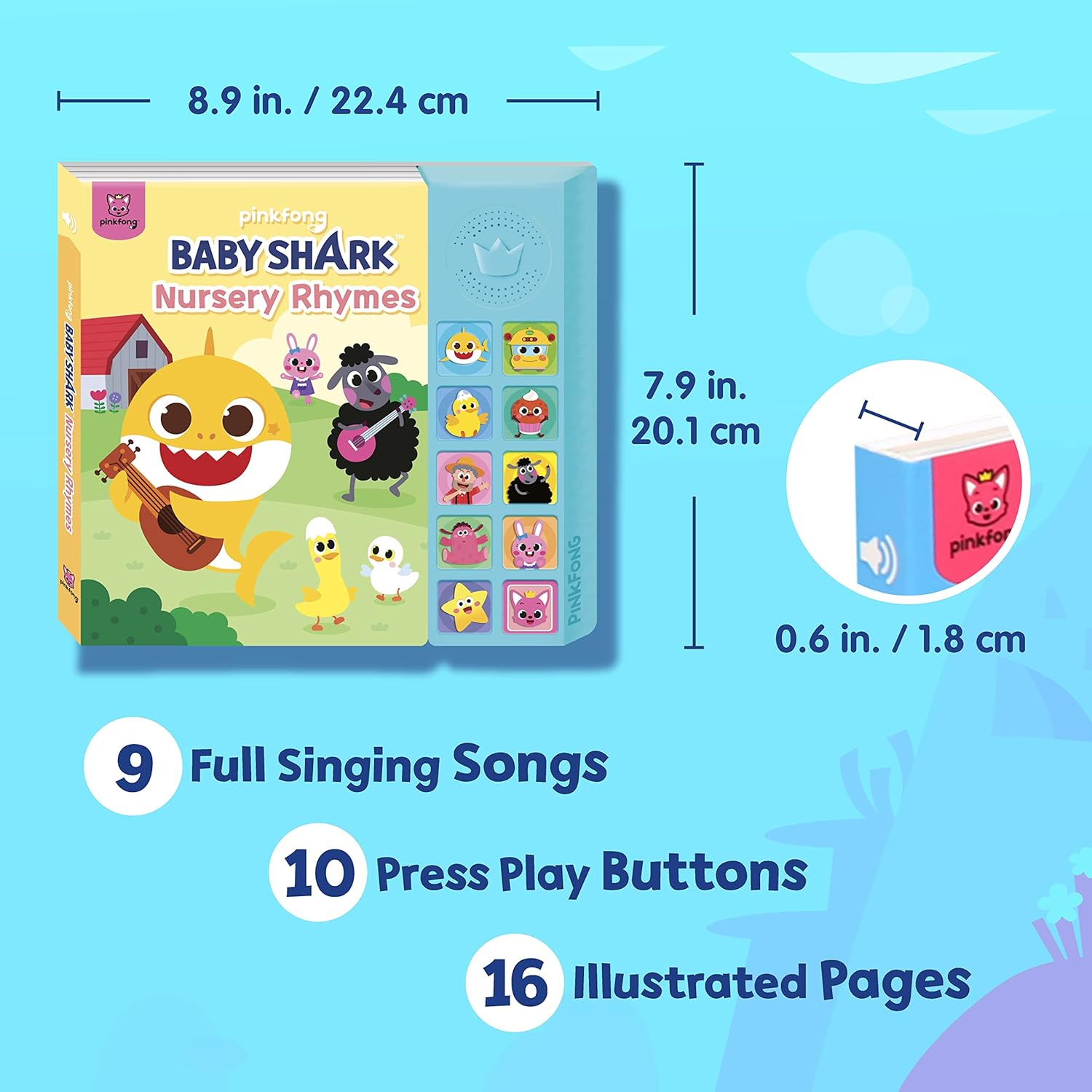 Baby Shark Nursery Rhymes 10 Button Sound Book Baby Shark Nursery Rhymes 10 Button Sound Book