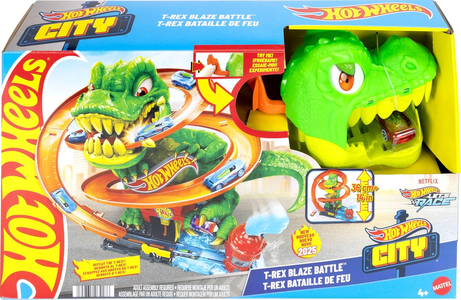 Hot Wheels City T-Rex Blaze Battle Playset Hot Wheels City T-Rex Blaze Battle Playset