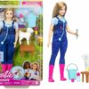 Barbie 65th Anniversary Doll Farm Veterinarian Set with Blonde Vet Doll