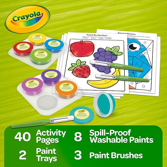 Crayola Spill Proof Paint Set Kit Crayola Spill Proof Paint Set Kit